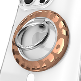 VELVET CAVIAR - Magnetic Phone Ring & Stand - Bronze Chrome Leopard