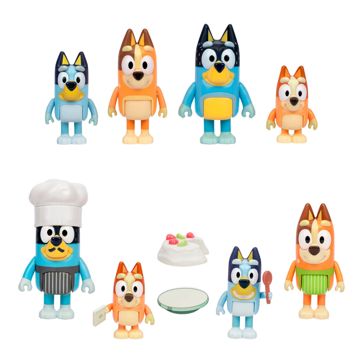 Toysmith - Moose Toys - Bluey Family 4-Pack Figure Set