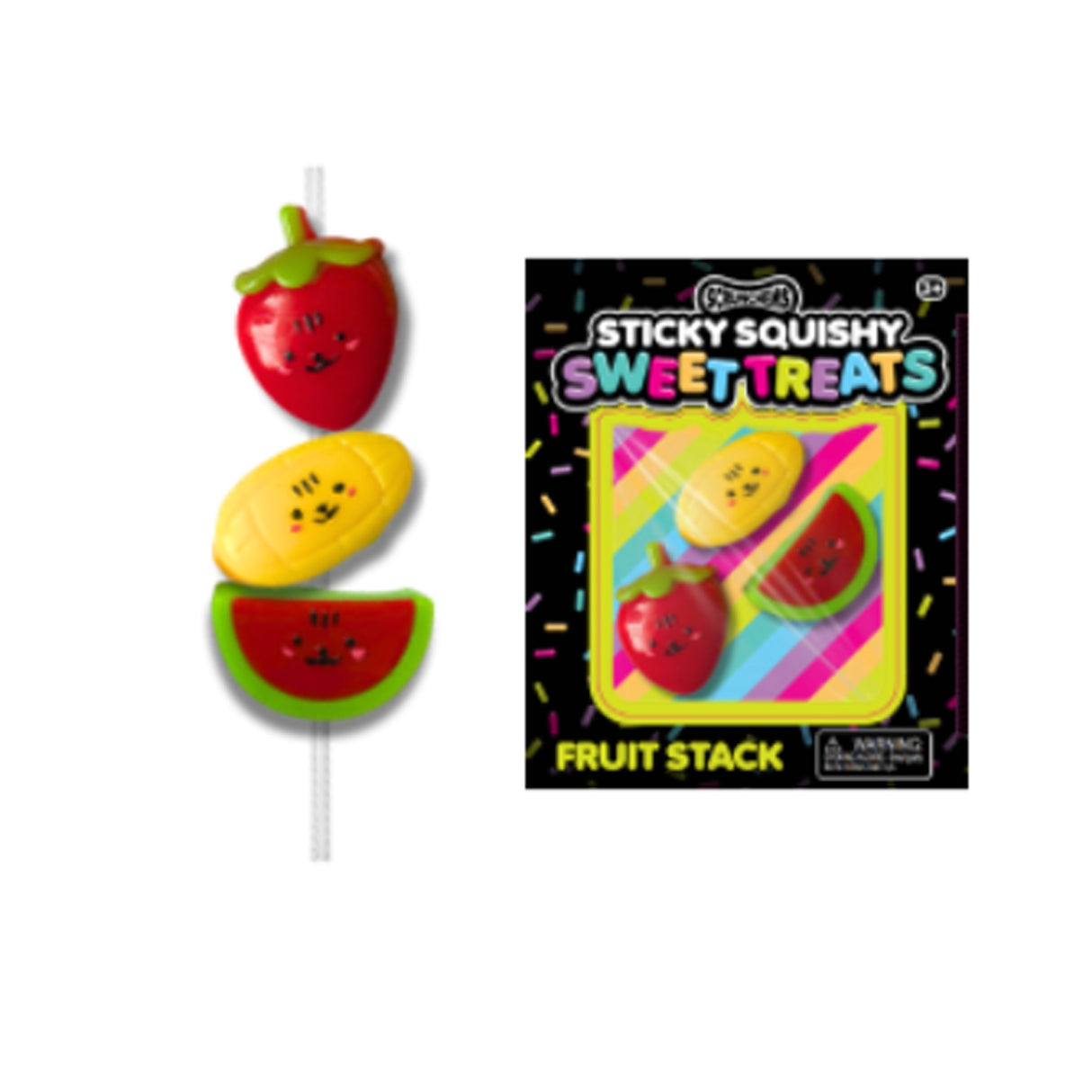 SCRUNCHEMS SWEET TREATS  STICKY SQUISHY FRUIT STACK
