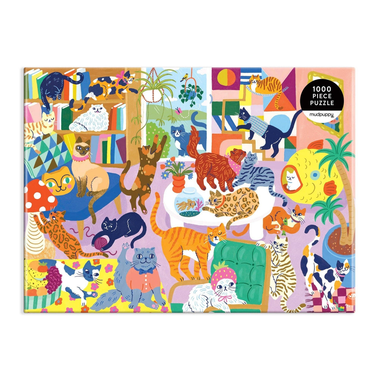 Mudpuppy - Cozy Cat Club 1000 Piece Family Puzzle