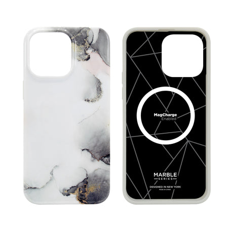 BASE IPHONE 15 PRO MAX (6.7) - MARBLE LUXURY SHOCKPROOF COVER MAGSAFE COMPATIBLE - image 2