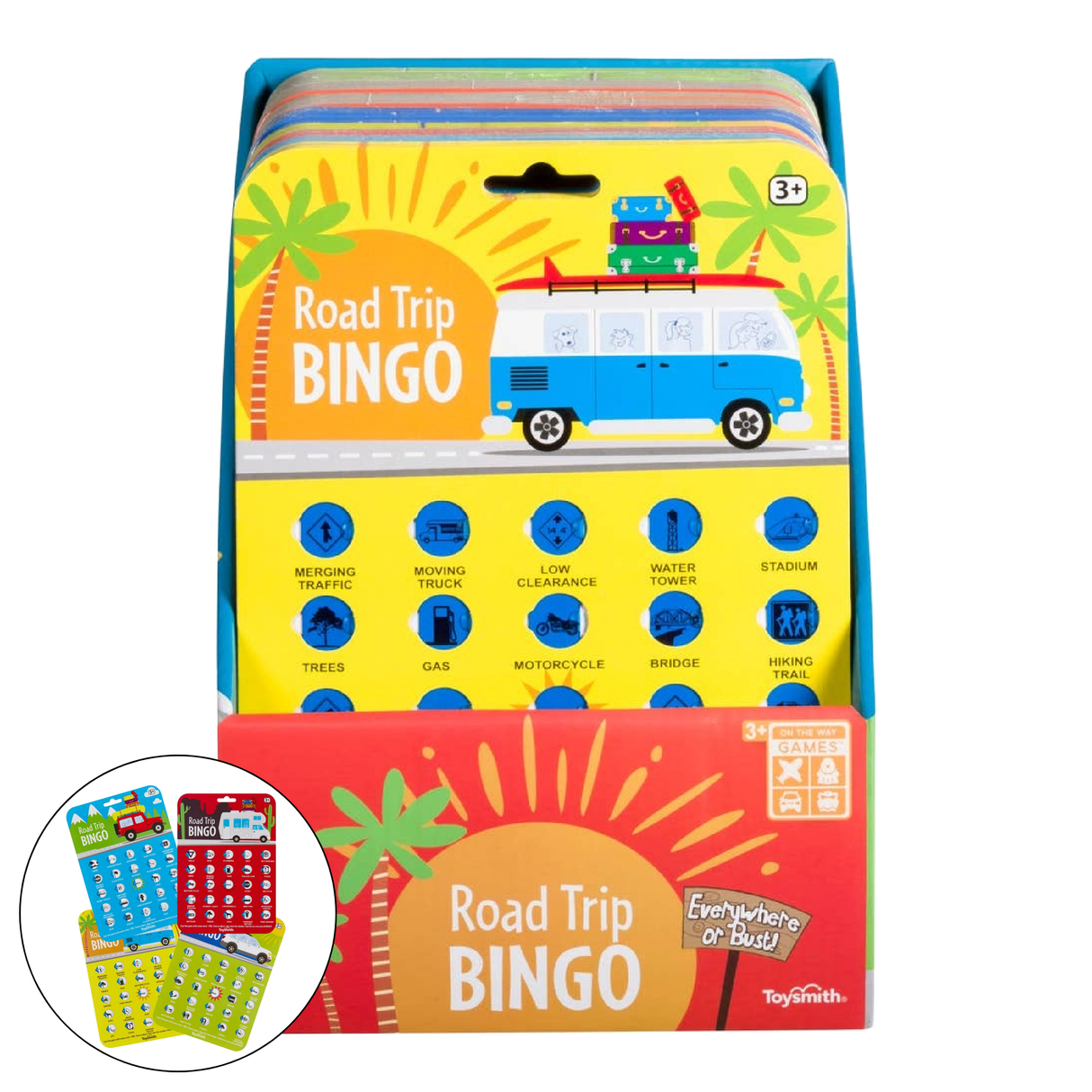 Toysmith - On the Way Games Road Trip Bingo, Travel Game