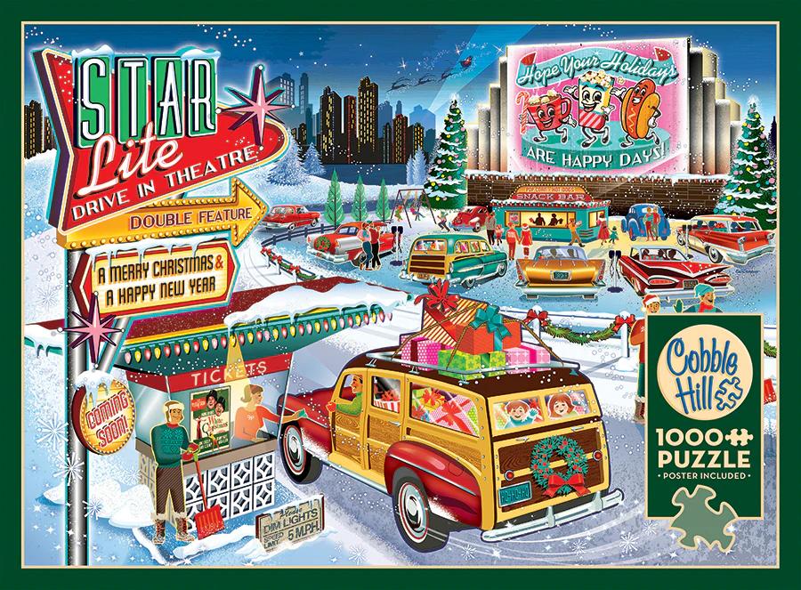 Cobble Hill Holiday Drive In 1000 Piece Puzzle