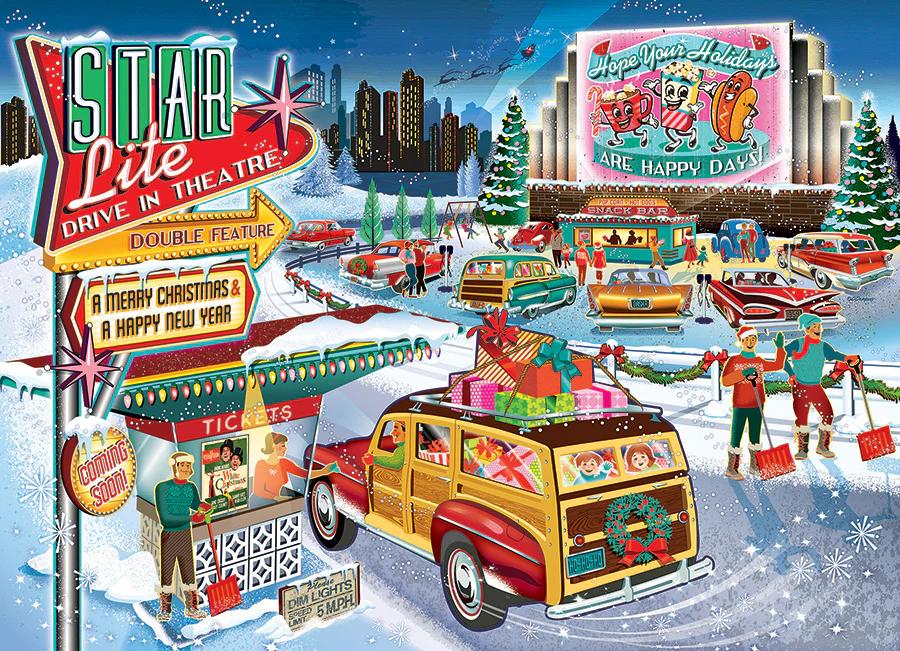 Cobble Hill Holiday Drive In 1000 Piece Puzzle