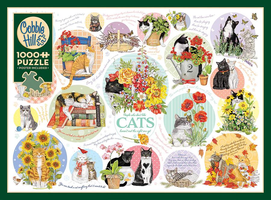 Cobble Hill CAT THOUGHTS 1000 Piece Puzzle