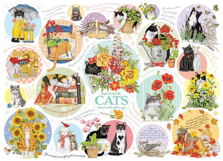 Cobble Hill CAT THOUGHTS 1000 Piece Puzzle