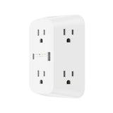 Belkin - 6 Outlet Wall Surge Protector With Usb C And Usb A Ports - White