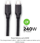 Mophie - Usb C To Usb C Cable 2.5ft - Black