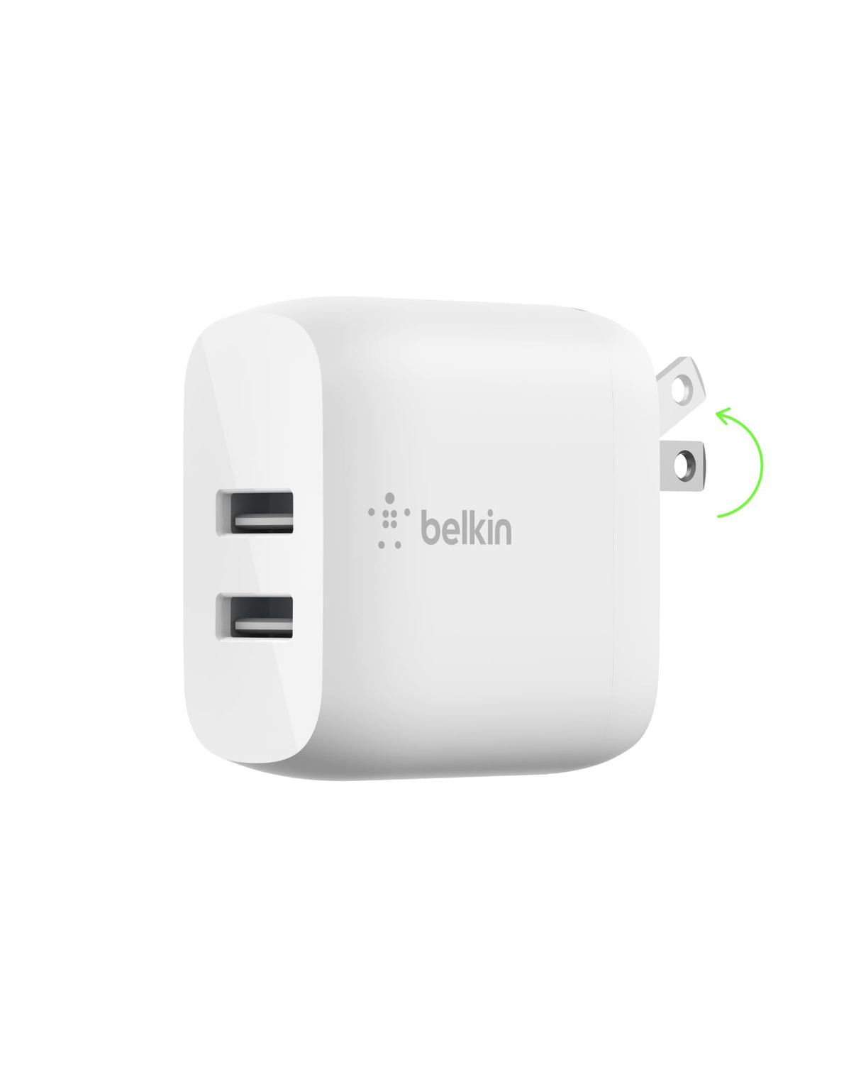 Belkin - Dual Port Usb A 24w Wall Charger - White