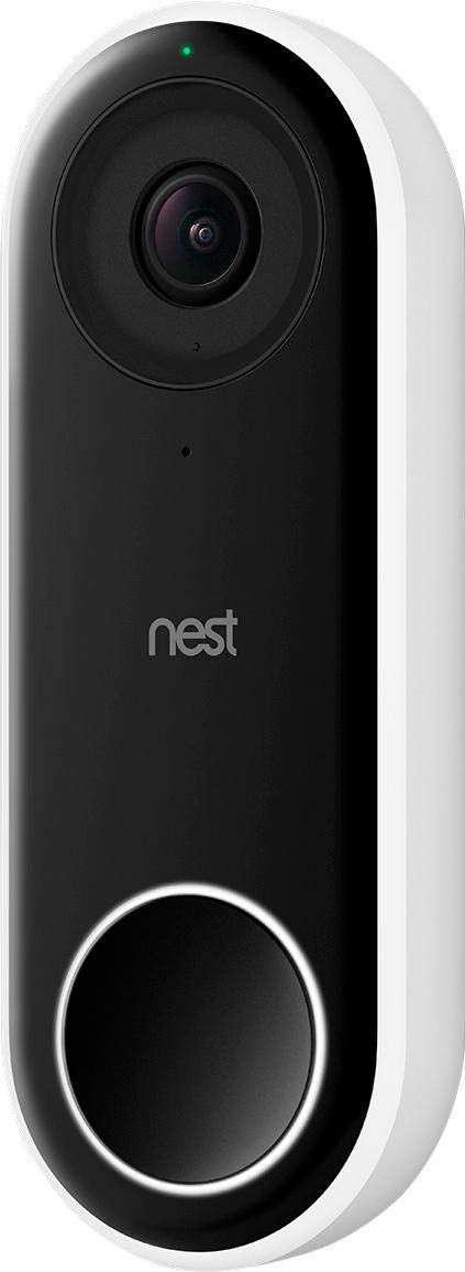 Google Nest Doorbell (Wired) - Formerly Nest Hello - Video Doorbell with 24/7 Streaming - Smart Doorbell Camera for Home with HDR Video, HD Talk and Listen, Night Vision, and Person Alerts