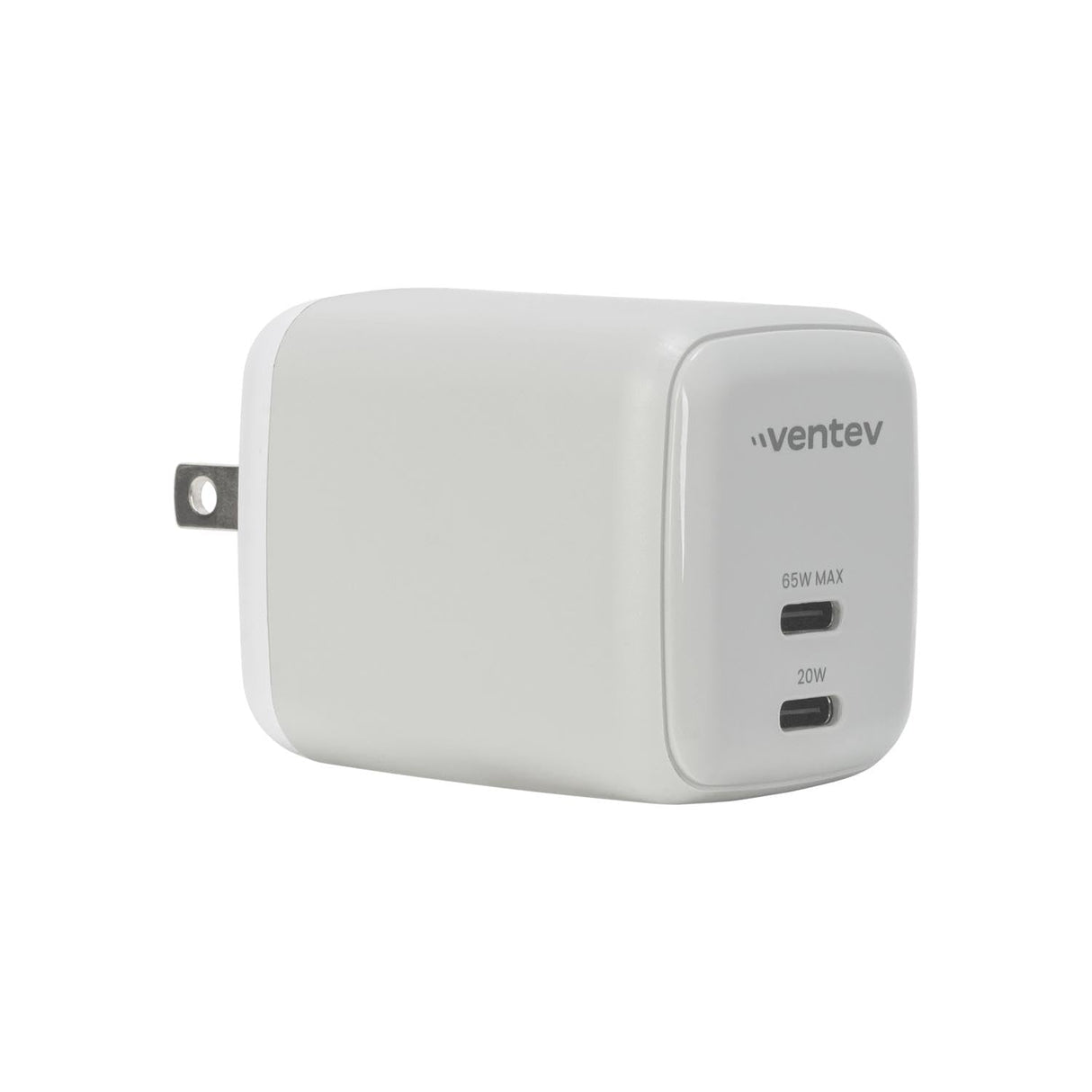 Ventev - 65w Dual Usb C Gan Mini Wall Charger - White