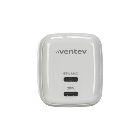 Ventev - 65w Dual Usb C Gan Mini Wall Charger - White