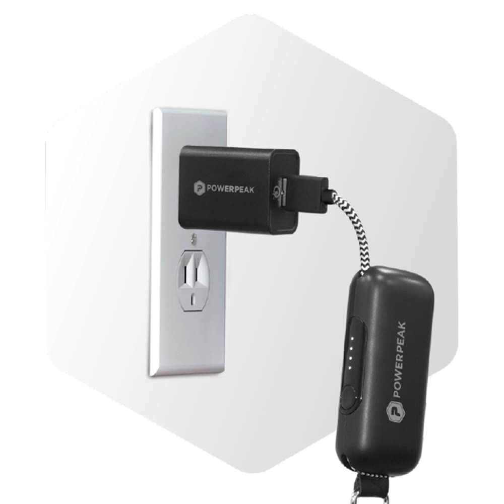 POWERPEAK CLIP ON ULTRA PORTABLE CHARGER WITH INTEGRATED LIG