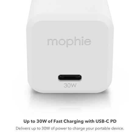 Mophie - 30w Pd Usb C Gan Wall Charger - White