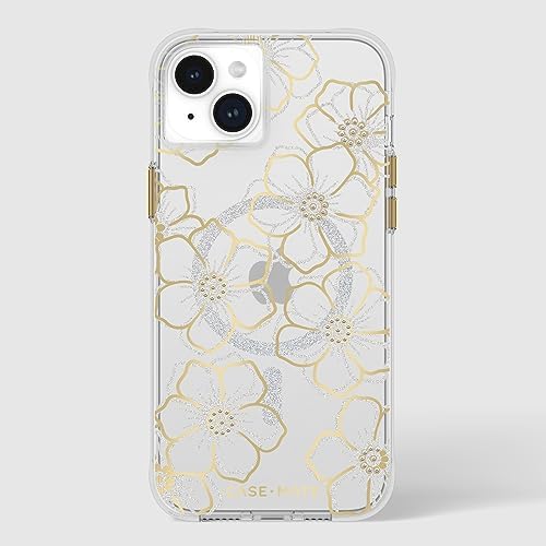 Case-mate - Floral Gems Magsafe Case For Apple Iphone 15 Plus - Gold