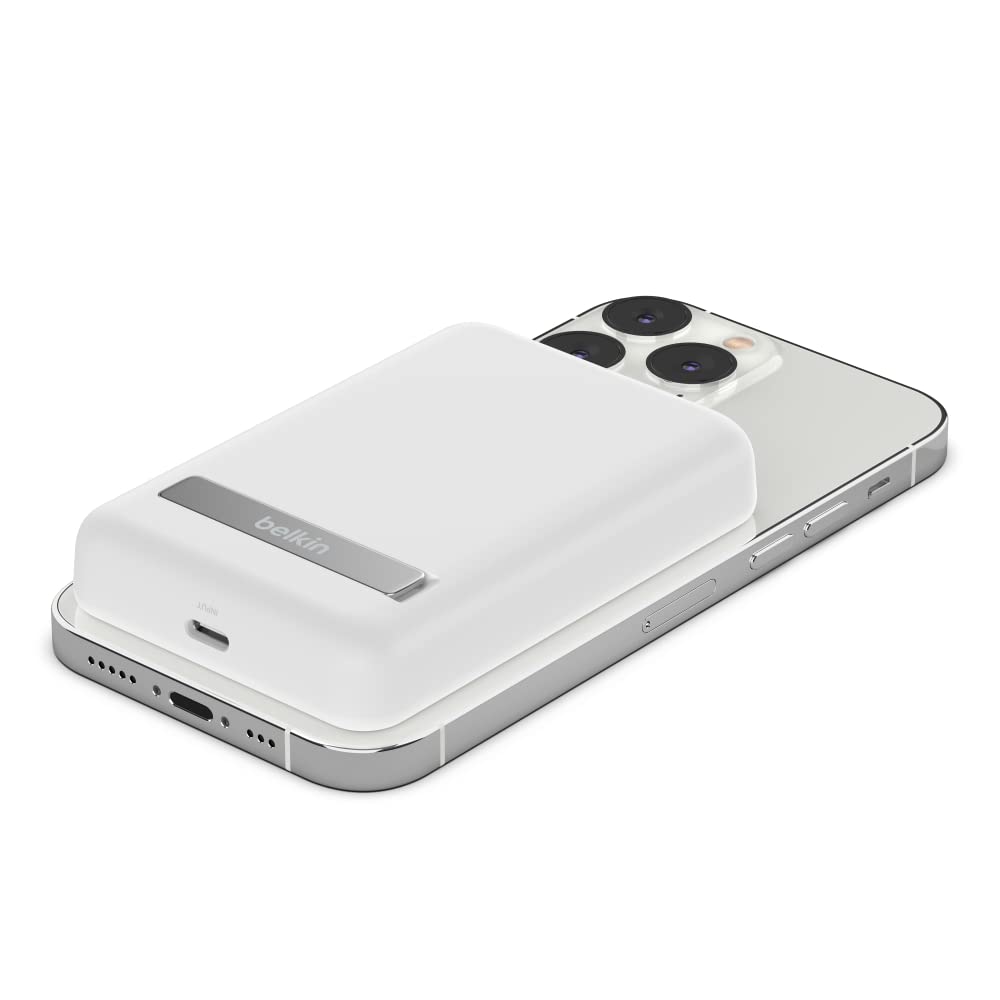 Belkin - Magnetic Wireless Power Bank 5,000 Mah - White