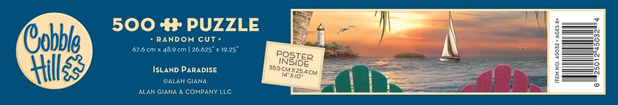 Cobble Hill 500 Piece Puzzle - Island Paradise - Sample Poster Included