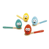 Janod - Egg Race Game - 4 Spoons and 4 Wooden Eggs - Ages 3 Years