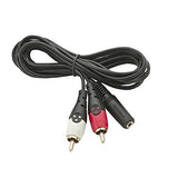 3-FOOT 1/8-INCH STEREO FEMALE-TO-DUAL PHONO (RCA) PLUG Y-CABLE