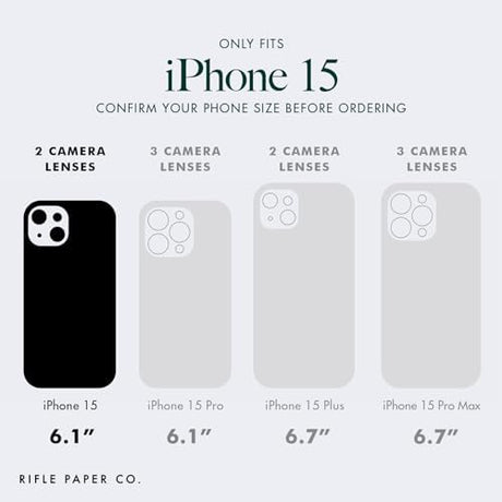 IPHONE 15 RIFLE PAPER CO. CASE WITH MAGSAFE - PASTEL MARGUERITE