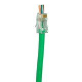 CAT6 PASSTHRU RJ45 GRN 100PC JAR