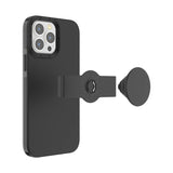 PopSockets: iPhone 13 Pro Max Case with Phone Grip and Slide, Wireless Charging Compatible - Clear Spearmint