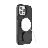 PopSockets: iPhone 13 Pro Max Case with Phone Grip and Slide, Wireless Charging Compatible - Clear Spearmint