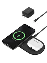 Belkin - Boost Charge Pro 2 In 1 Magnetic Wireless Charging Pad With Qi2 15w - Black