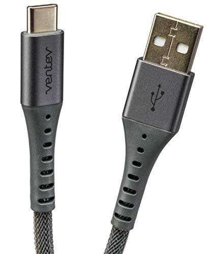 Ventev - Chargesync Alloy Usb A To Usb C 2.0 Cable 10ft - Steel Gray