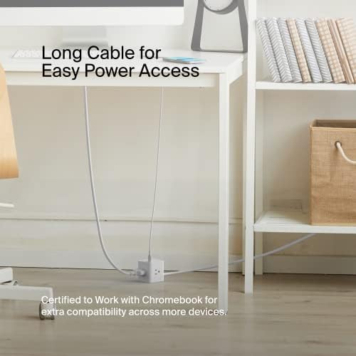 Belkin - 3 Outlet Power Cube With 5ft Cord And Usb A Ports - White