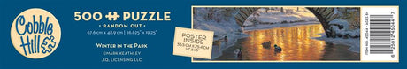 Cobble Hill 500 Piece Puzzle - Winter in The Park - Sample Poster Included - image 5