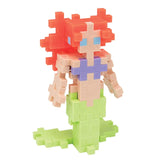 Plus Plus 3D Figure Building Block Set, Fun Stem Toys for Kids, 70 Interlocking Pieces - Mermaid Girl Mini Maker Tube