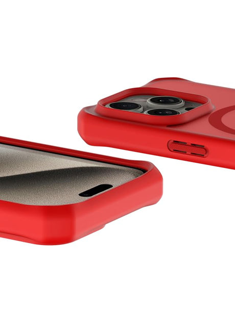 Itskins - Hybrid_r Frost Magsafe Case For Apple Iphone 15 Pro Max - Red