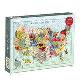 Galison- Wendy Gold USA State Flowers 1000 Piece Puzzle by Galison
