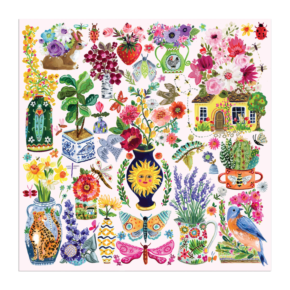 Galison - Buzzy Bouquets 500 Piece Puzzle