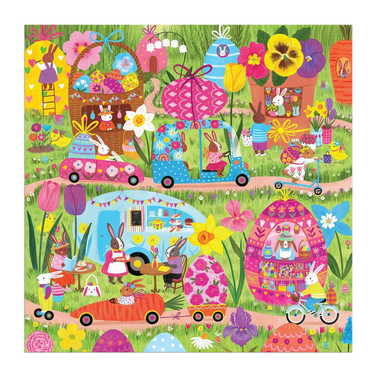 Mudpuppy - Hoppin' Around 500 Piece Family Puzzle