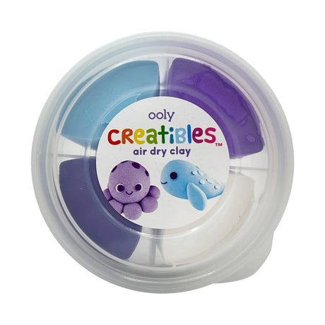 OOLY - Creatibles: Air Dry Clay BFFs Kit - Ocean Pals (Set of 4 Col