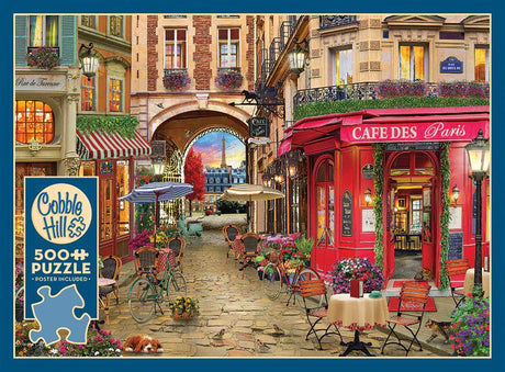 Cobble Hill CAFE DES PARIS 500 Piece Puzzle - image 3