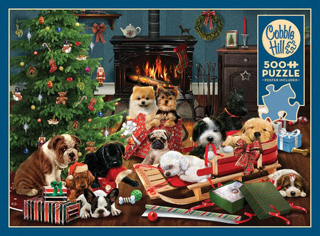 Cobble Hill CHRISTMAS PUPPIES 500 Pieces