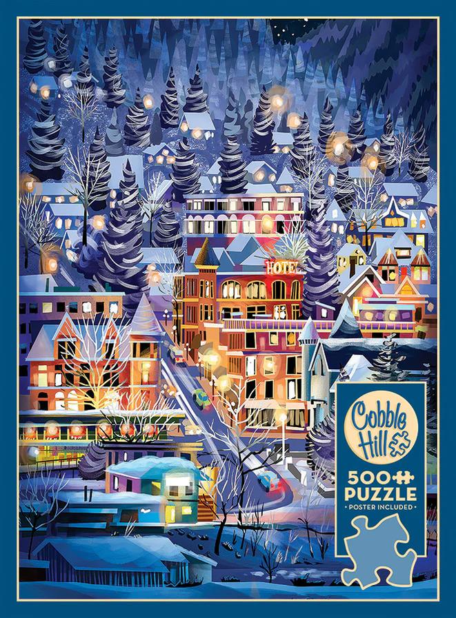 Cobble Hill SKI TOWN 500 Piece Puzzle