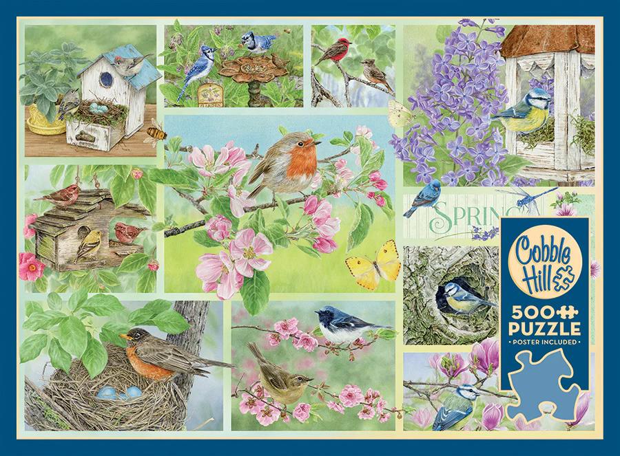 Cobble Hill GARDEN BIRDS IN SPRING 500 Piece Puzzle