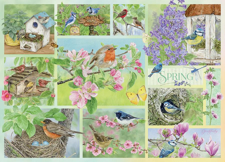 Cobble Hill GARDEN BIRDS IN SPRING 500 Piece Puzzle