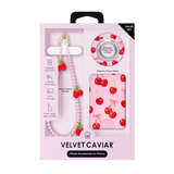 VELVET CAVIAR - 3pc Phone Accessory Gift Set - Sweet Cherry