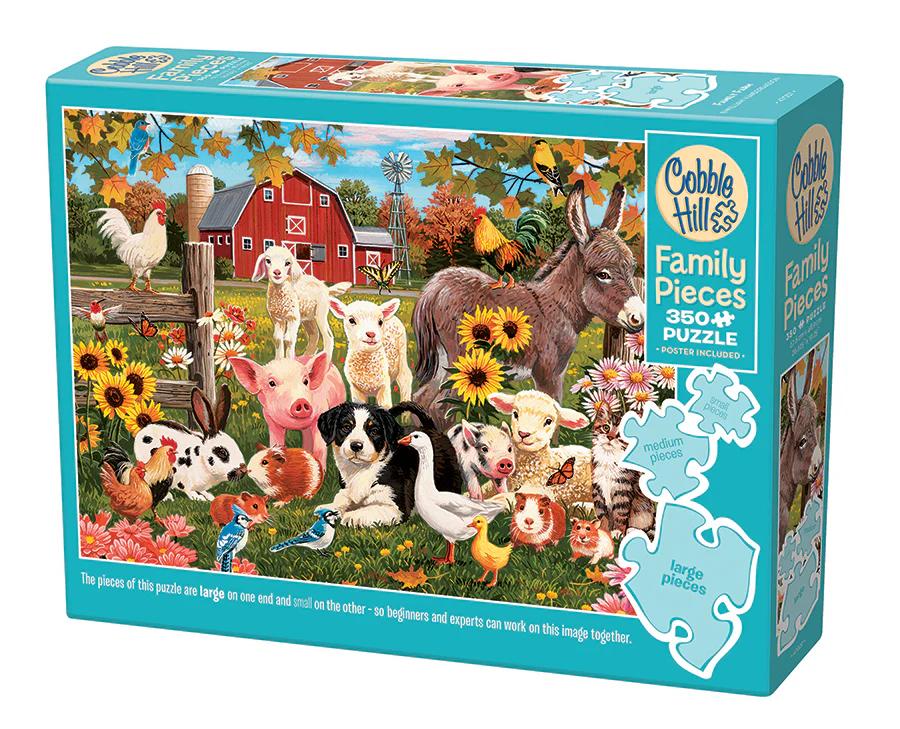 Cobble Hill FAMILY FARM 350 Piece Family Puzzle