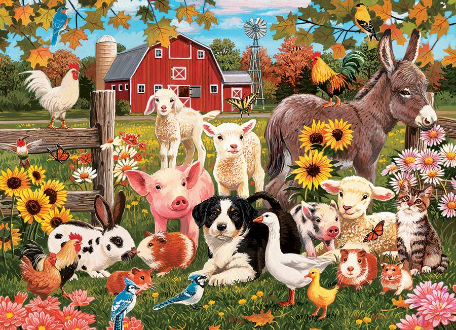 Cobble Hill FAMILY FARM 350 Piece Family Puzzle