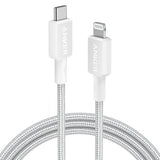 Anker - Braided Usb C To Apple Lightning Cable 6ft - White