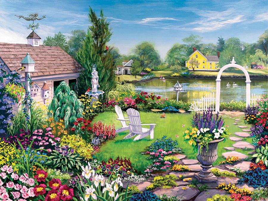 Cobble HIll BY THE POND 275 Piece-Easy Handling Puzzle