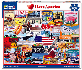 White Mountain Puzzles - I Love America - 1000 Piece Jigsaw Puzzle