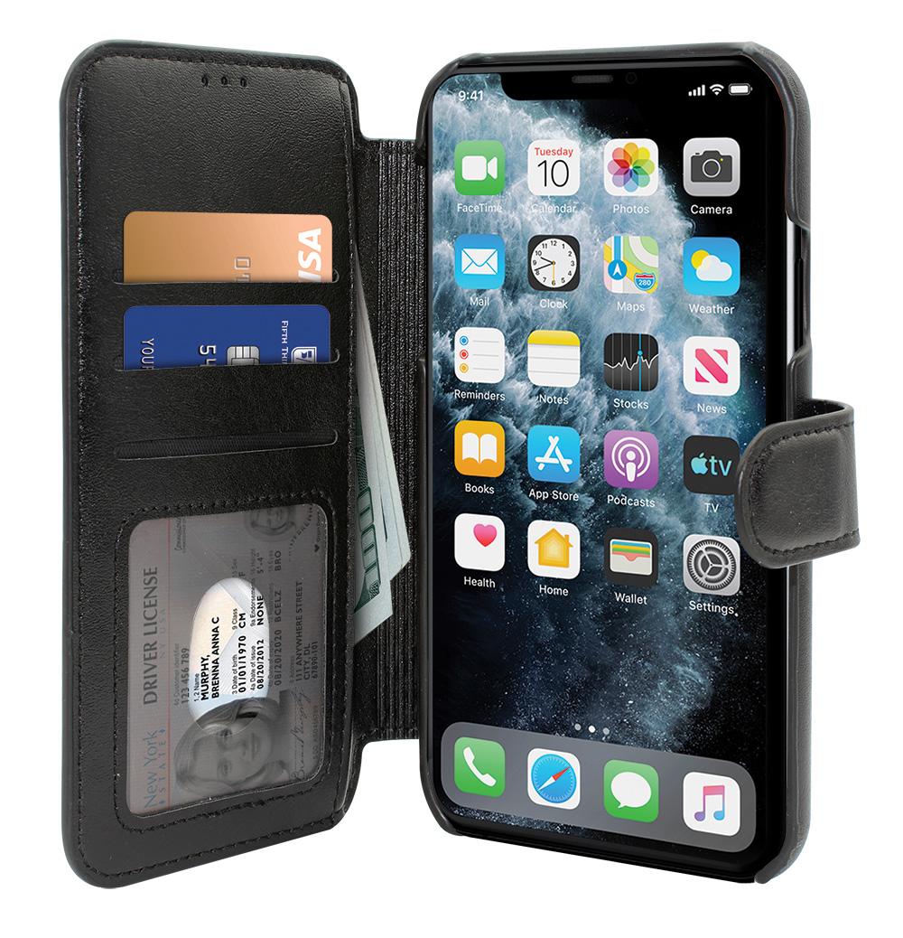 IPHONE 13 BASE FOLIO EXEC WALLET CASE - BLACK