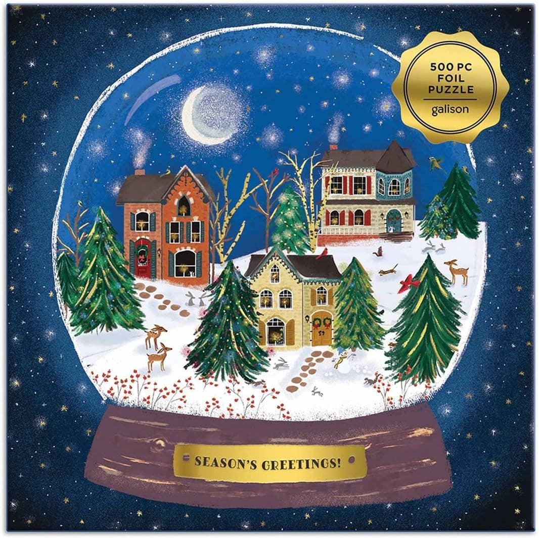 Galison - Winter Snow Globe 500 Piece Puzzle